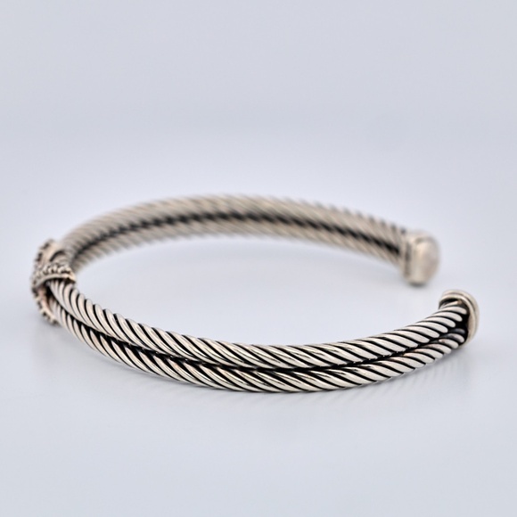 David Yurman X Collection Diamond Cable Station Bracelet, Sterling Silver - Picture 4 of 14